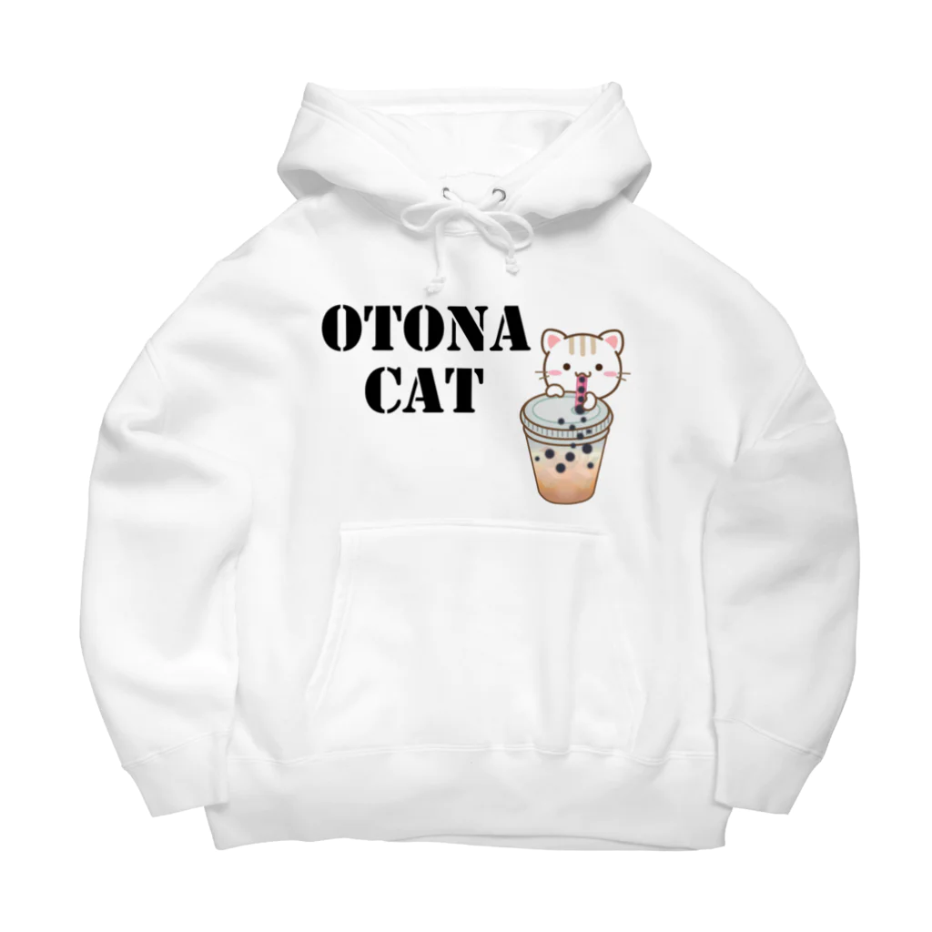 little lion house公式ショップ（大人のためのねこ）のタピる大人のためのねこパーカー Big Hoodie