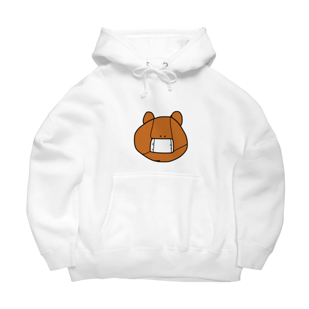 おちおちおのえらいので小さなマスクをするくま Big Hoodie