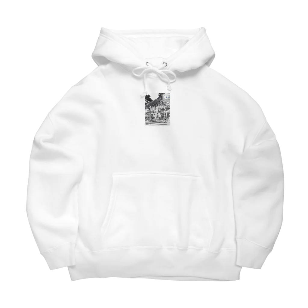 モモンヌの洋服屋さんのブダペスト地下鉄　線画 Big Hoodie