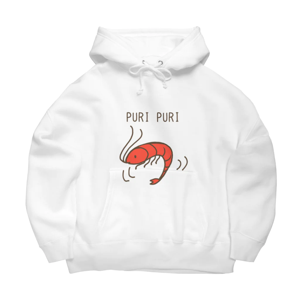 ゆるアニマルズのPURIPURIえびくん Big Hoodie