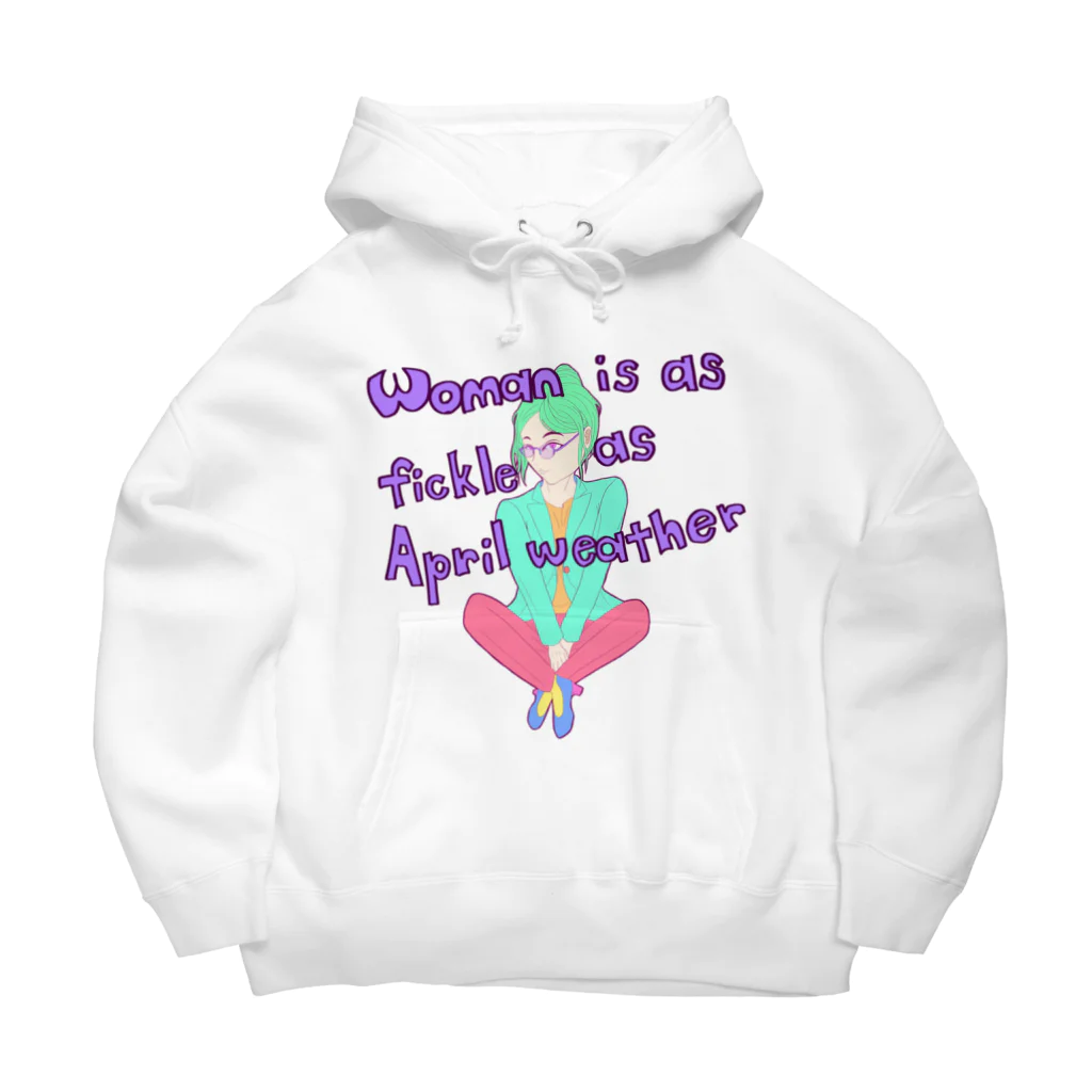 ヨシアキのWoman is as fickle as April weather. Big Hoodie