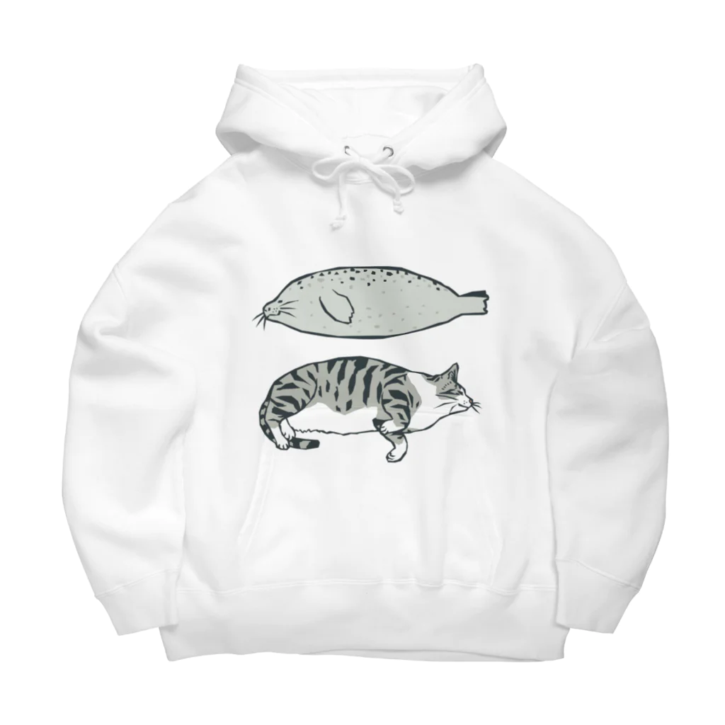 喫茶こぐまやの猫とアザラシ Big Hoodie