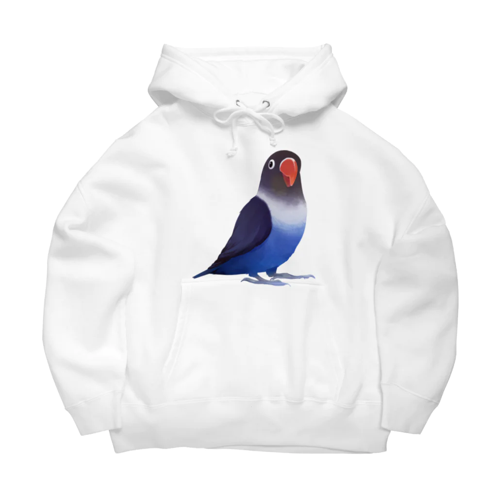 まめるりはことりのボタンインコ　おすましコバルトブルー【まめるりはことり】 Big Hoodie