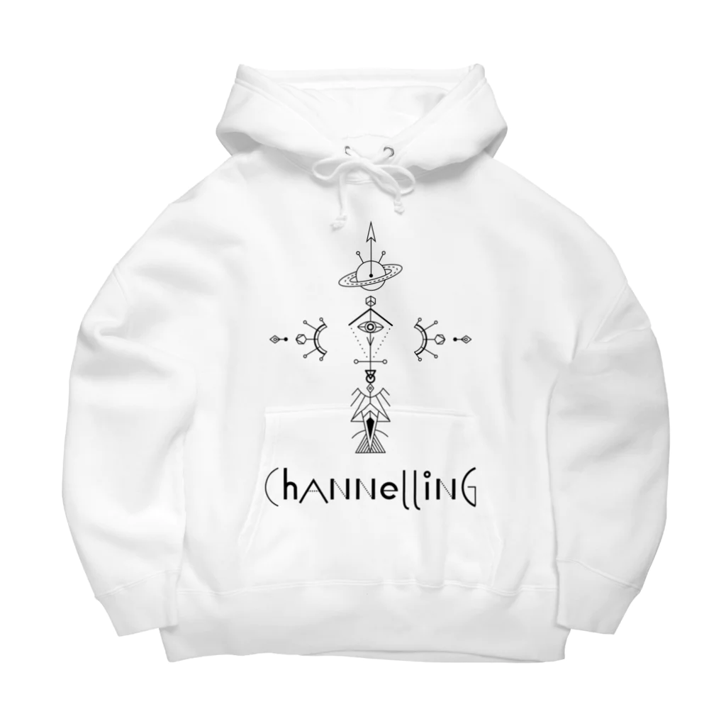 SANKAKU DESIGN STOREの宇宙からの交信。CHANNELING.A 黒 Big Hoodie