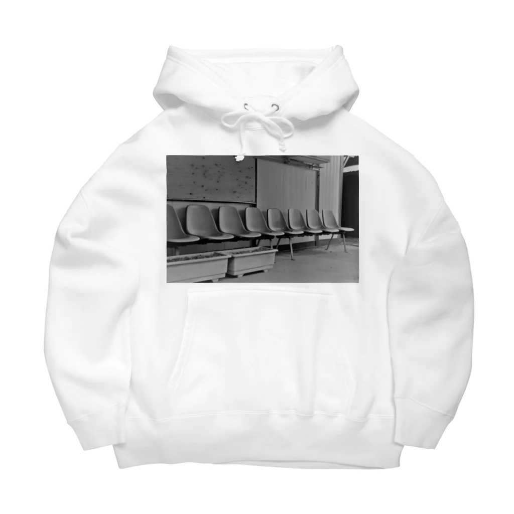 coronblanの廃駅(モノクロ) Big Hoodie