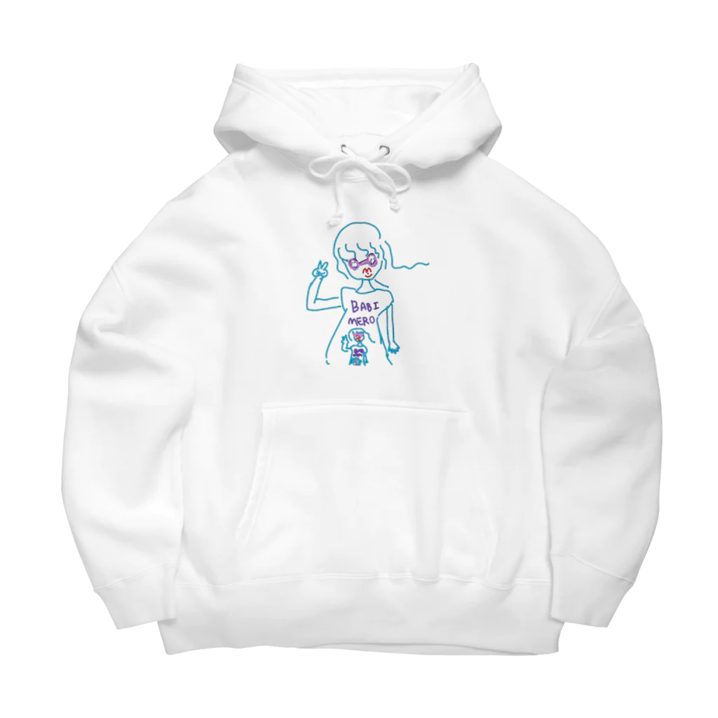 バビメロのネオンガール Big Hoodie