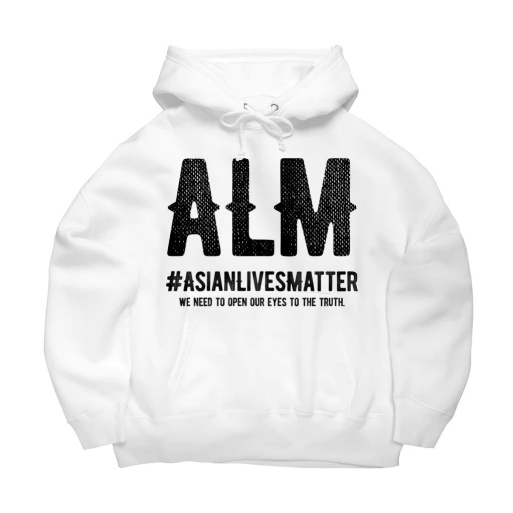 SANKAKU DESIGN STOREのAsian Lives Matter。 黒 ビッグシルエットパーカー