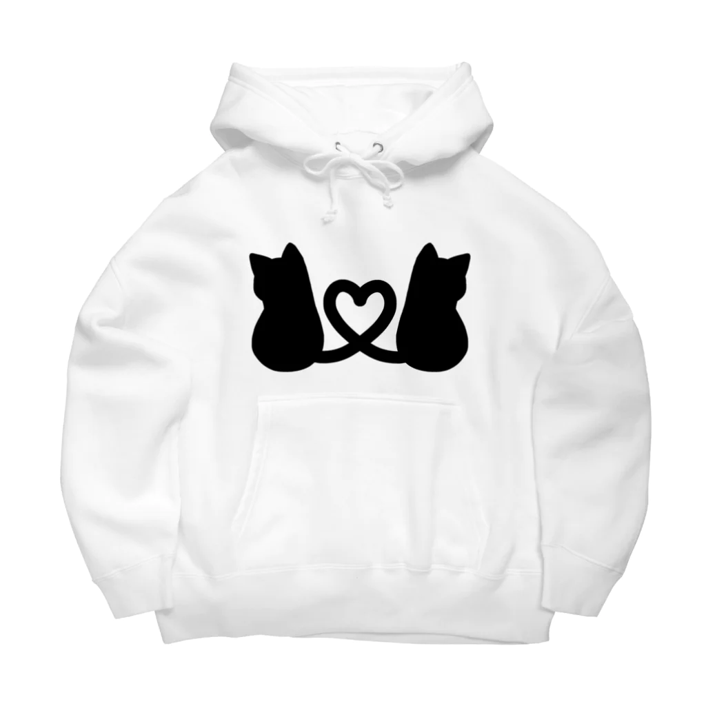 かわいいもののおみせ　いそぎんちゃくのしっぽハート猫 Big Hoodie