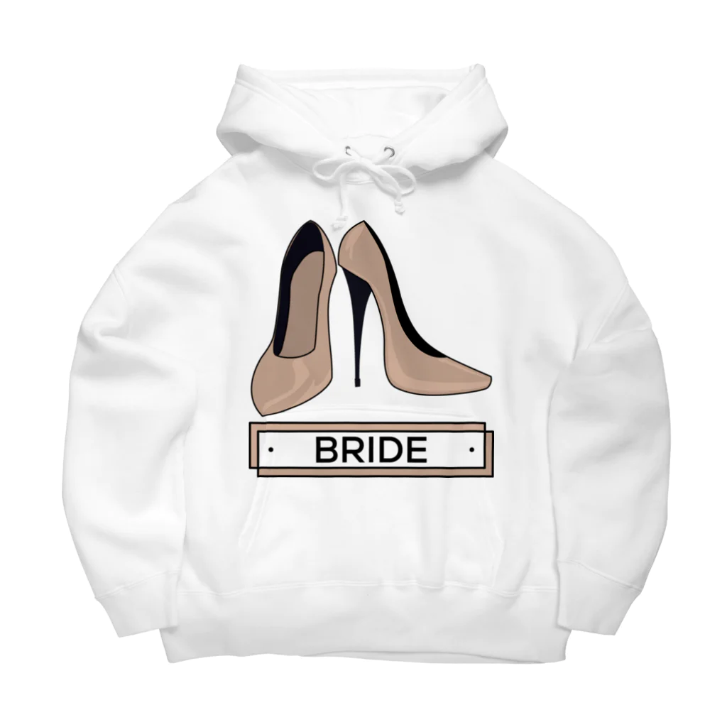 ペアTシャツ屋のシバヤさんのペア(BRIDE)ヒール_ベージュ ビッグシルエットパーカー