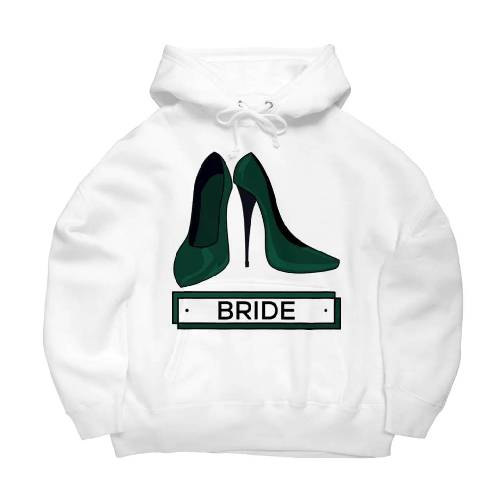 ペアTシャツ屋のシバヤさんのペア(BRIDE)ヒール_グリーン Big Hoodie