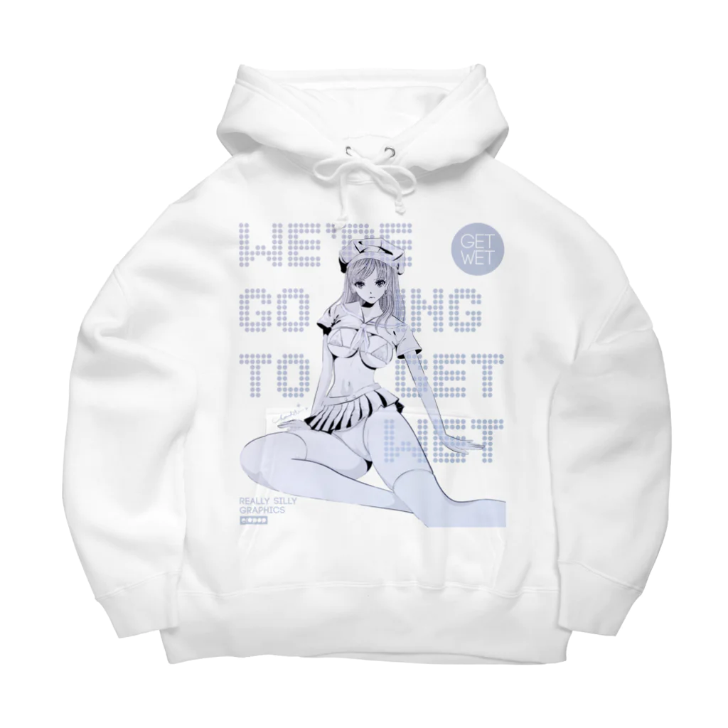 loveclonesのGET WET セーラーマリン オーロラ ホワイト Big Hoodie