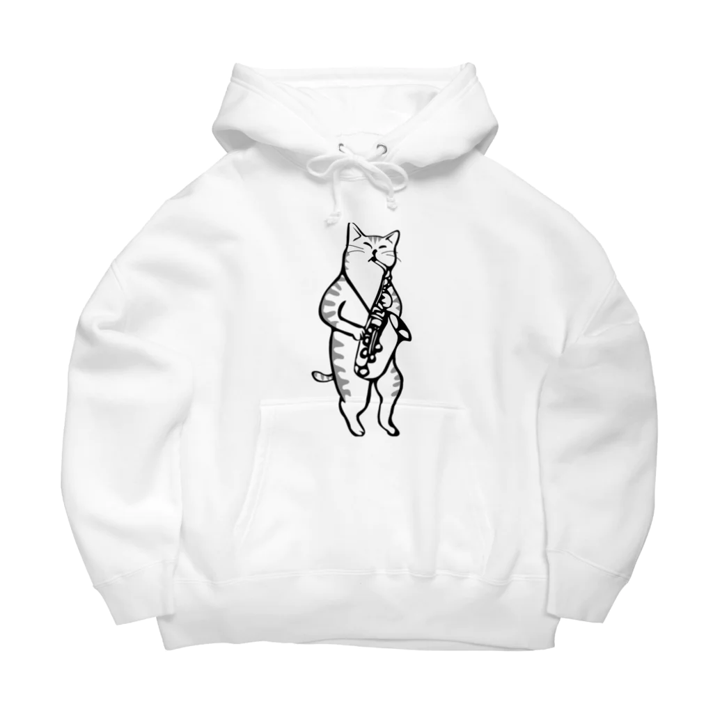 パーティープラネットのサックスネコ Big Hoodie