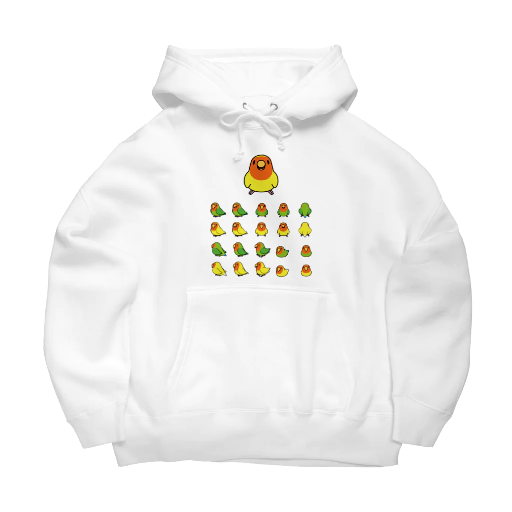 まめるりはことりの整列コザクラインコ隊【まめるりはことり】 Big Hoodie