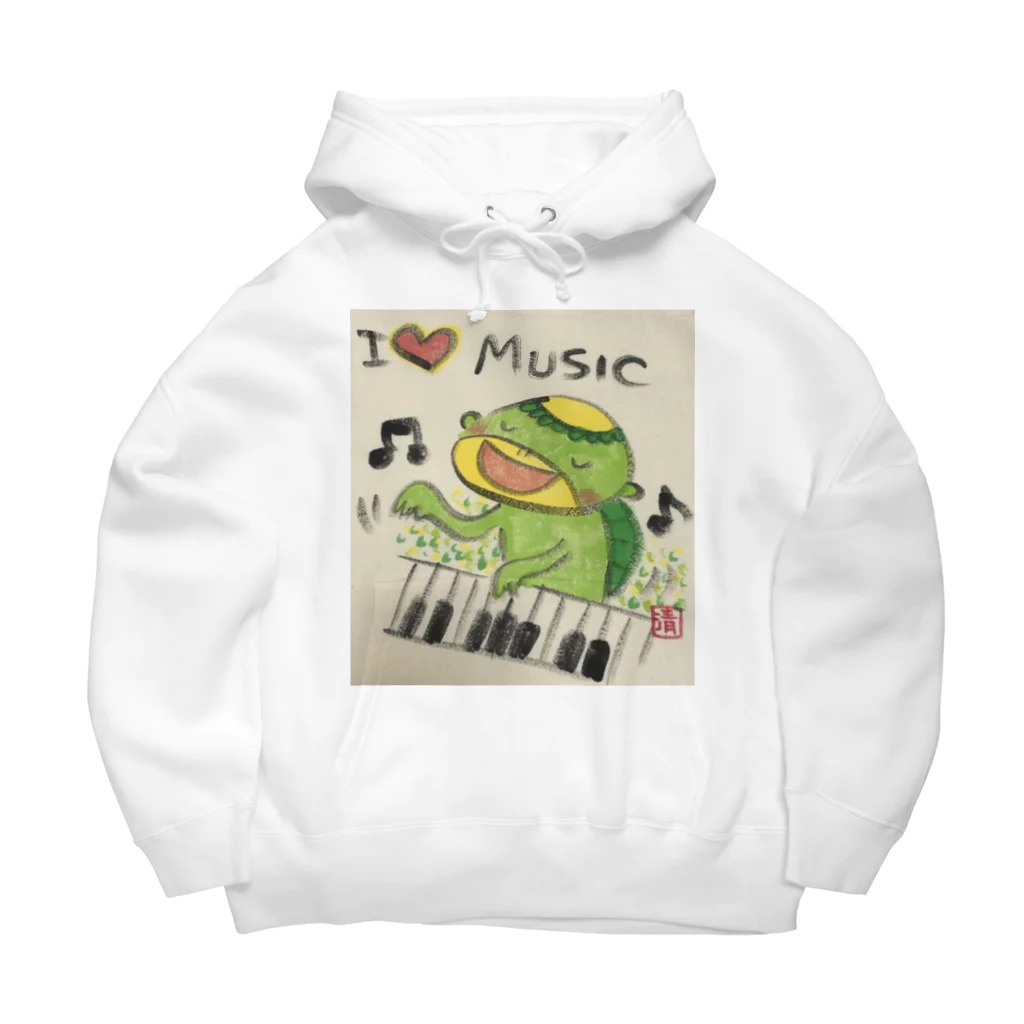 KIYOKA88WONDERLANDのピアノかっぱくん Piano Kappa-kun Big Hoodie