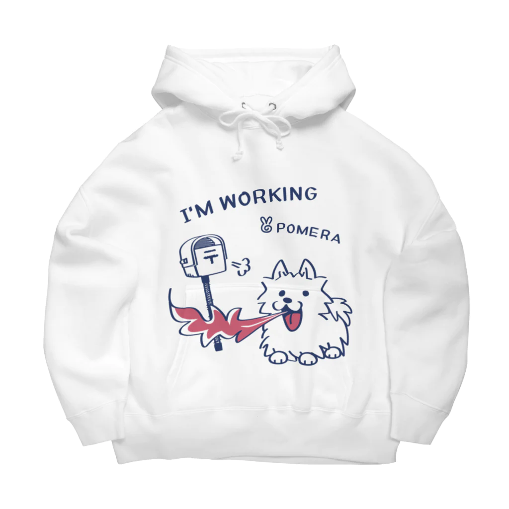 イラスト MONYAAT のポメラニアンお仕事中 Big Hoodie