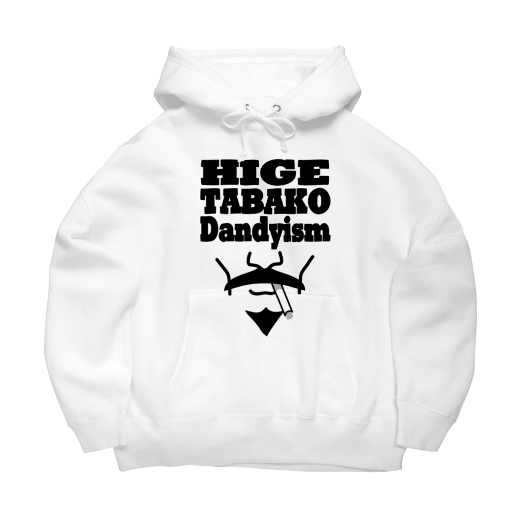 キッズモード某のヒゲタバコダンディズム(モノトーン) Big Hoodie