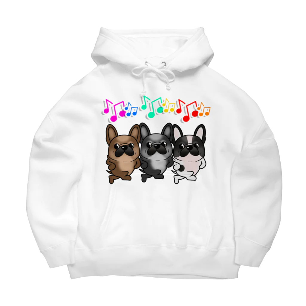 揺れるブヒ犬 Wiggly Pooch の踊るフレブル隊 Big Hoodie