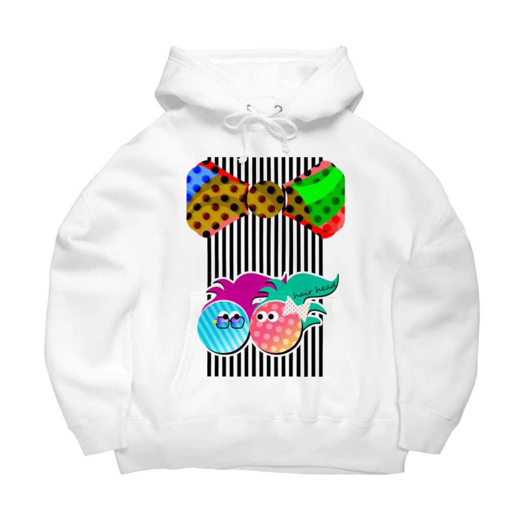 psychfancyのヘアーヘッド君BIGリボン Big Hoodie