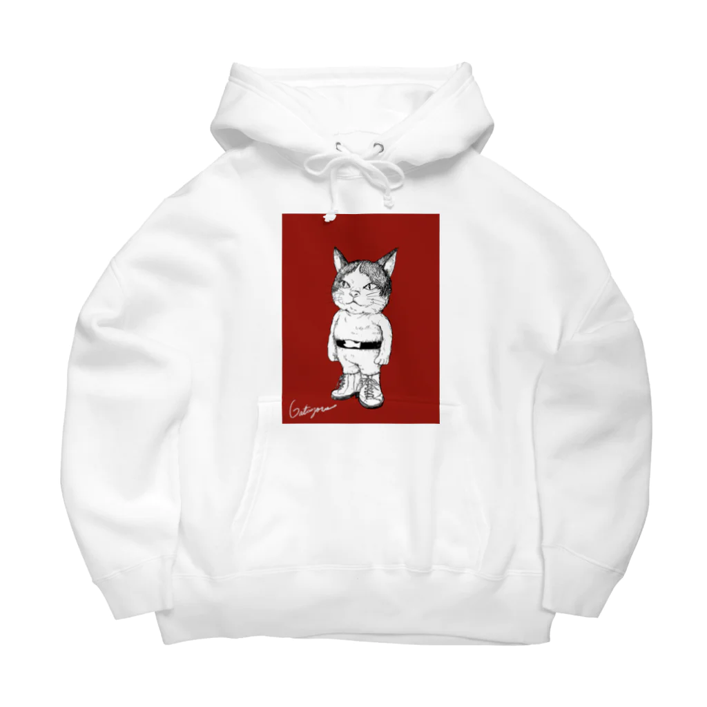 ニャジロウショップSUZURI店のガタゴロウ画伯ニャジロウ　秋色 Big Hoodie