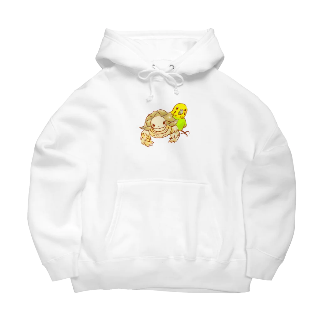 とくとくペット店のケヅメリクガメとセキセイインコ Big Hoodie