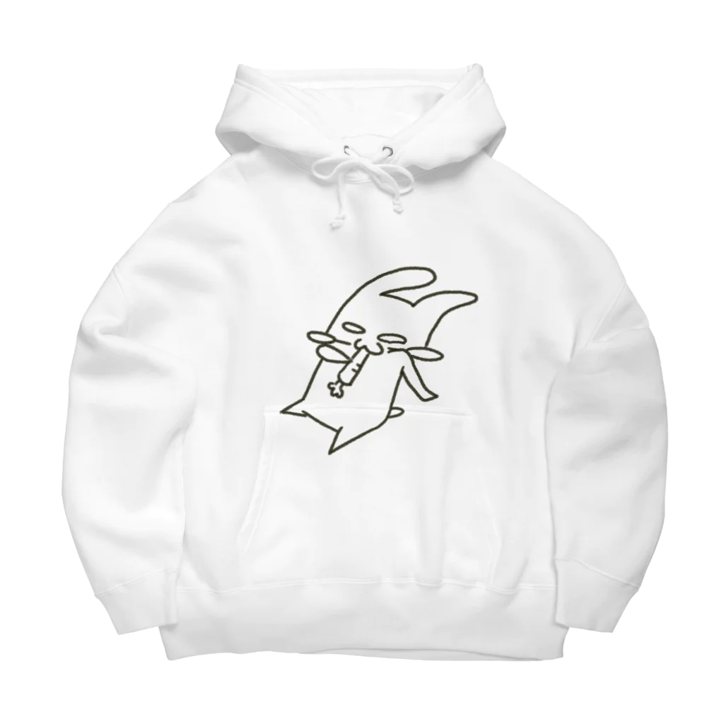 すりがらすのほっぺたはみだしうさぎ Big Hoodie