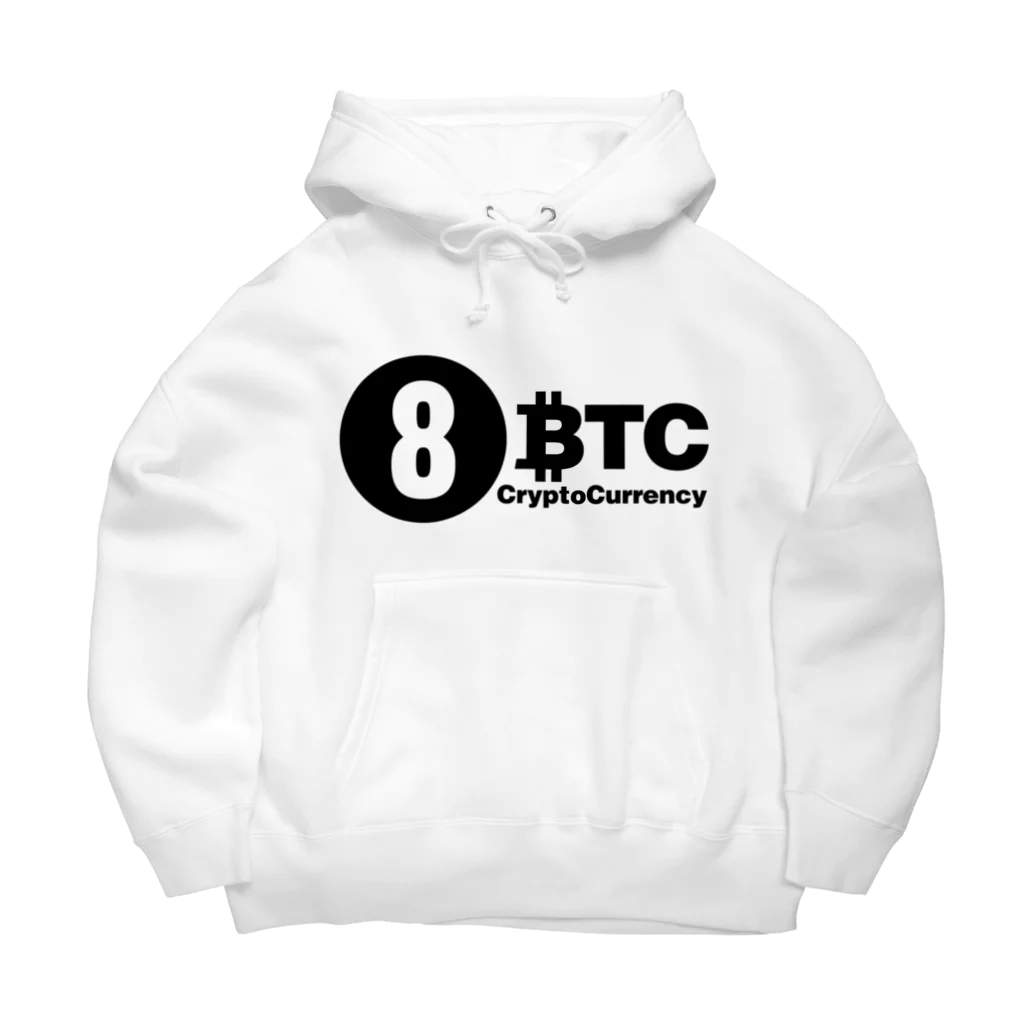 10BTCの8BTC(Black-Logo) Big Hoodie