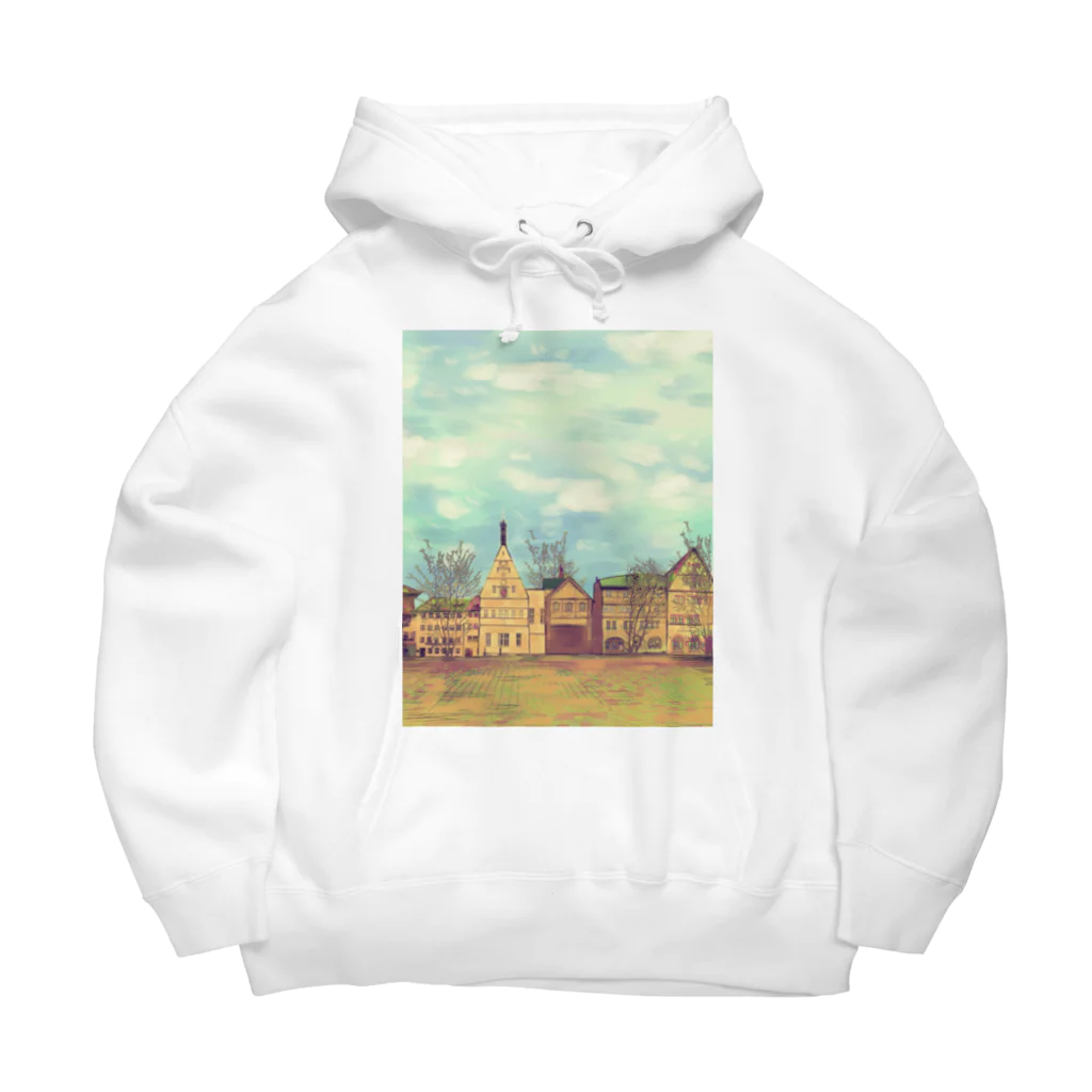 ふわりの絵画のような街（冬色） Big Hoodie