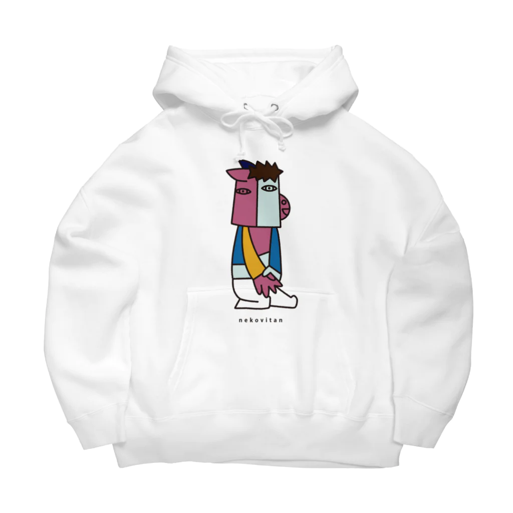 馬と鹿スタンプグッズの店の馬キュビズム風 Big Hoodie