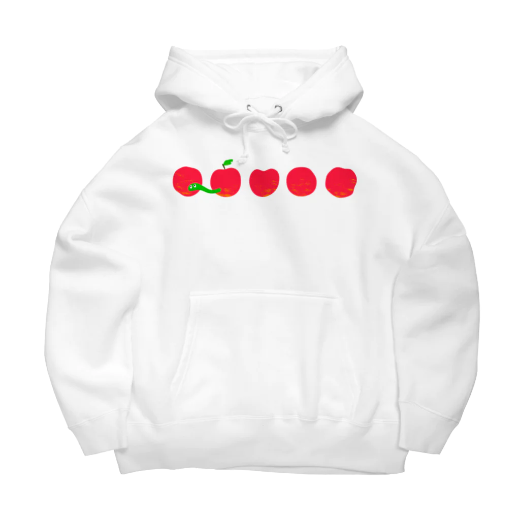 リトルアップルのりんご暮らしの青虫 Big Hoodie