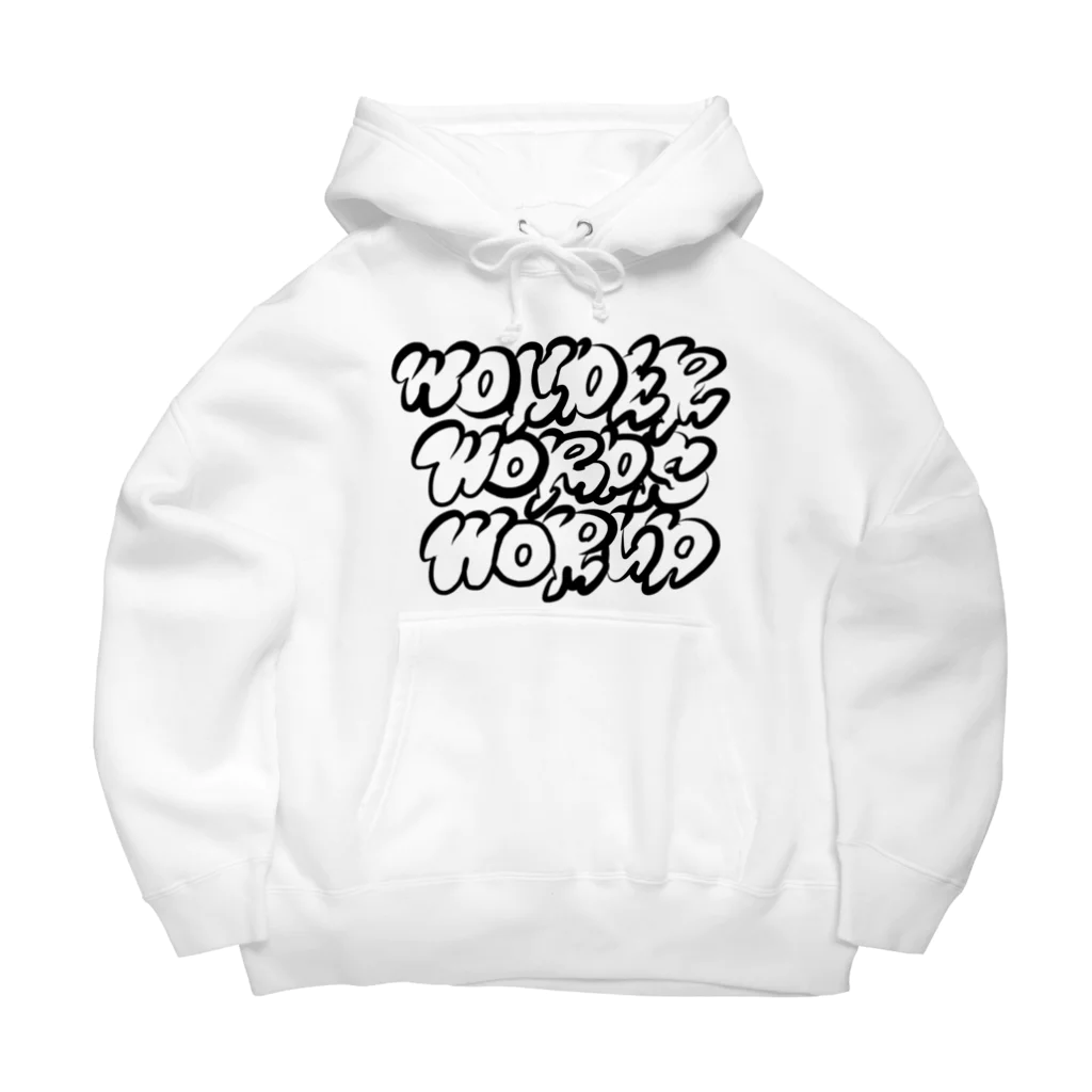 Wonder Words Would のフロントロゴビックシルエットパーカー Big Hoodie