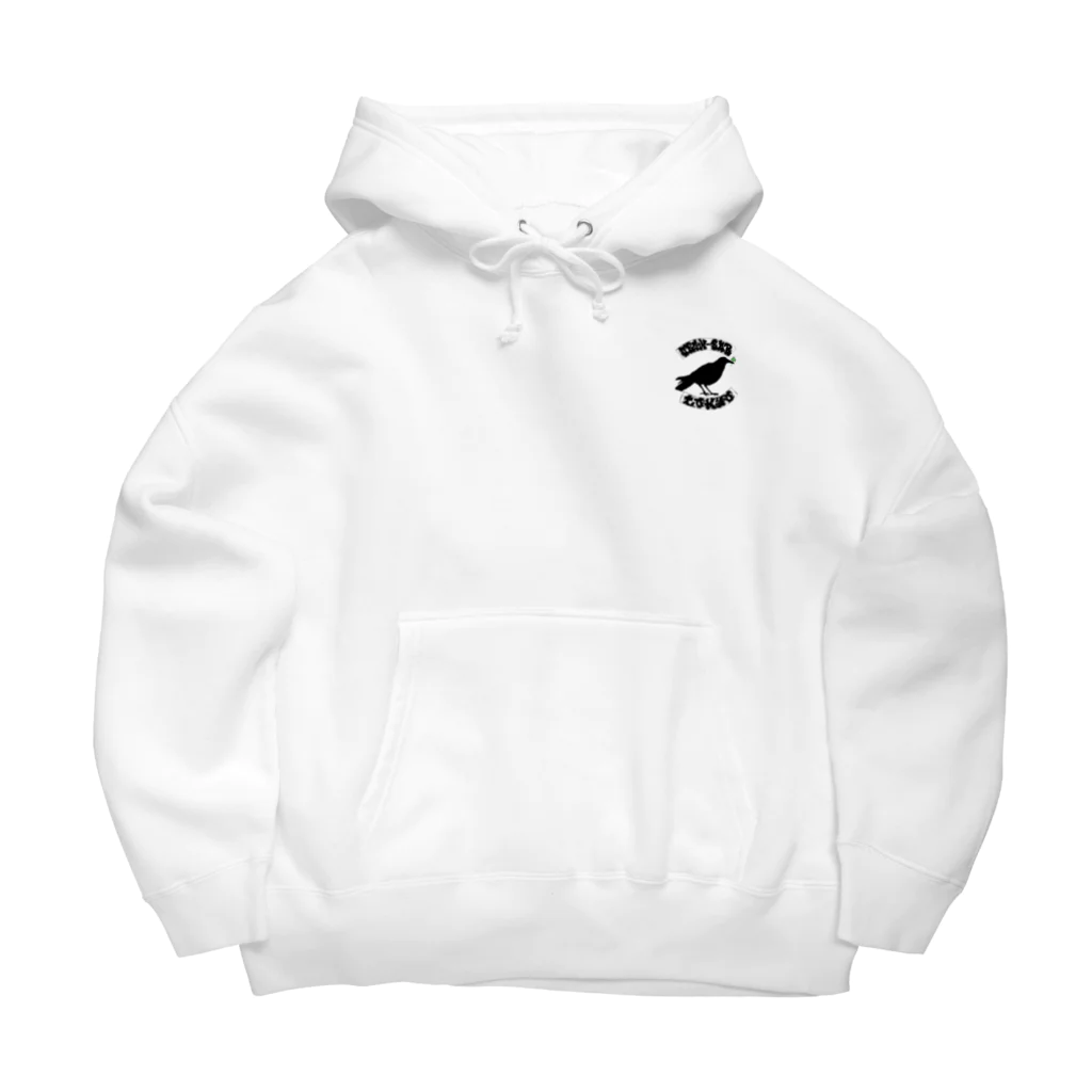 CROW_BAR_NETWORKのビッグシルエットパーカー ホワイト Big Hoodie