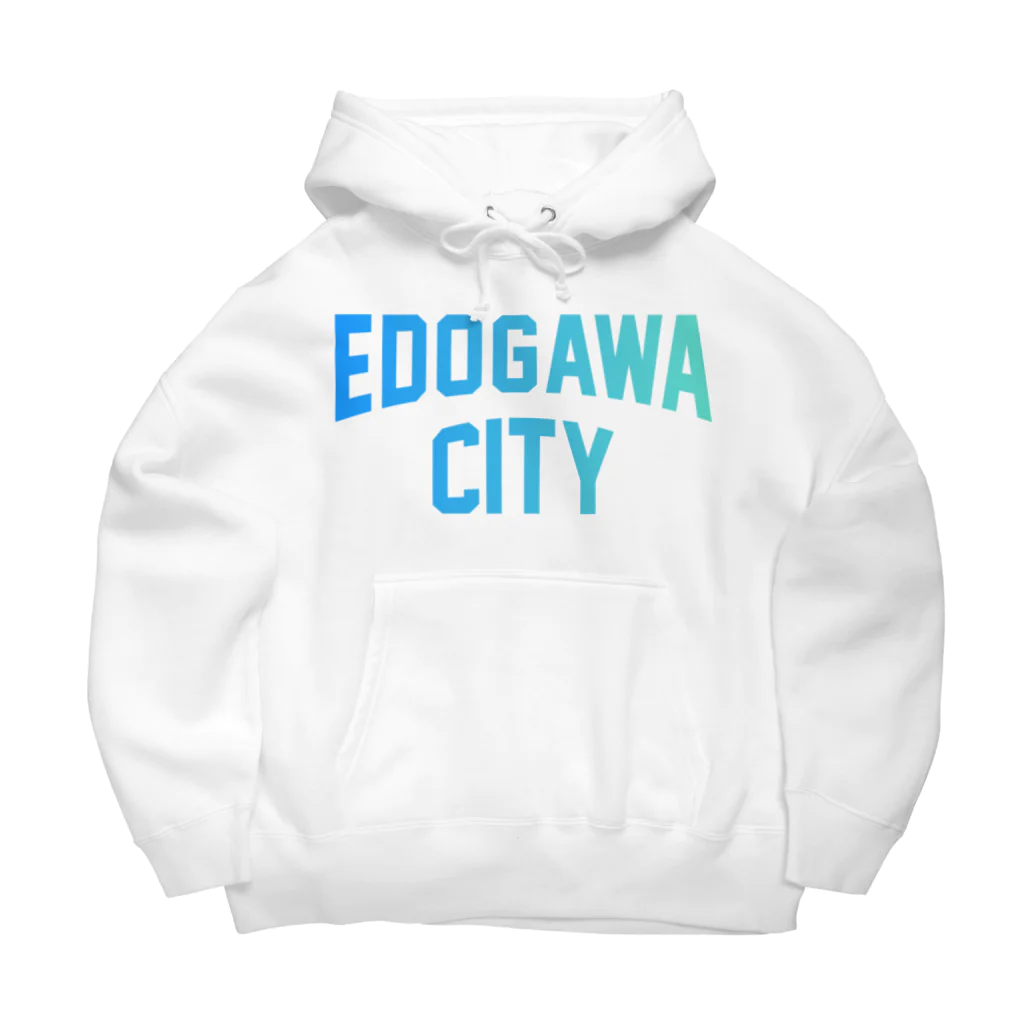 JIMOTO Wear Local Japanの江戸川区 EDOGAWA CITY ロゴブルー ビッグシルエットパーカー