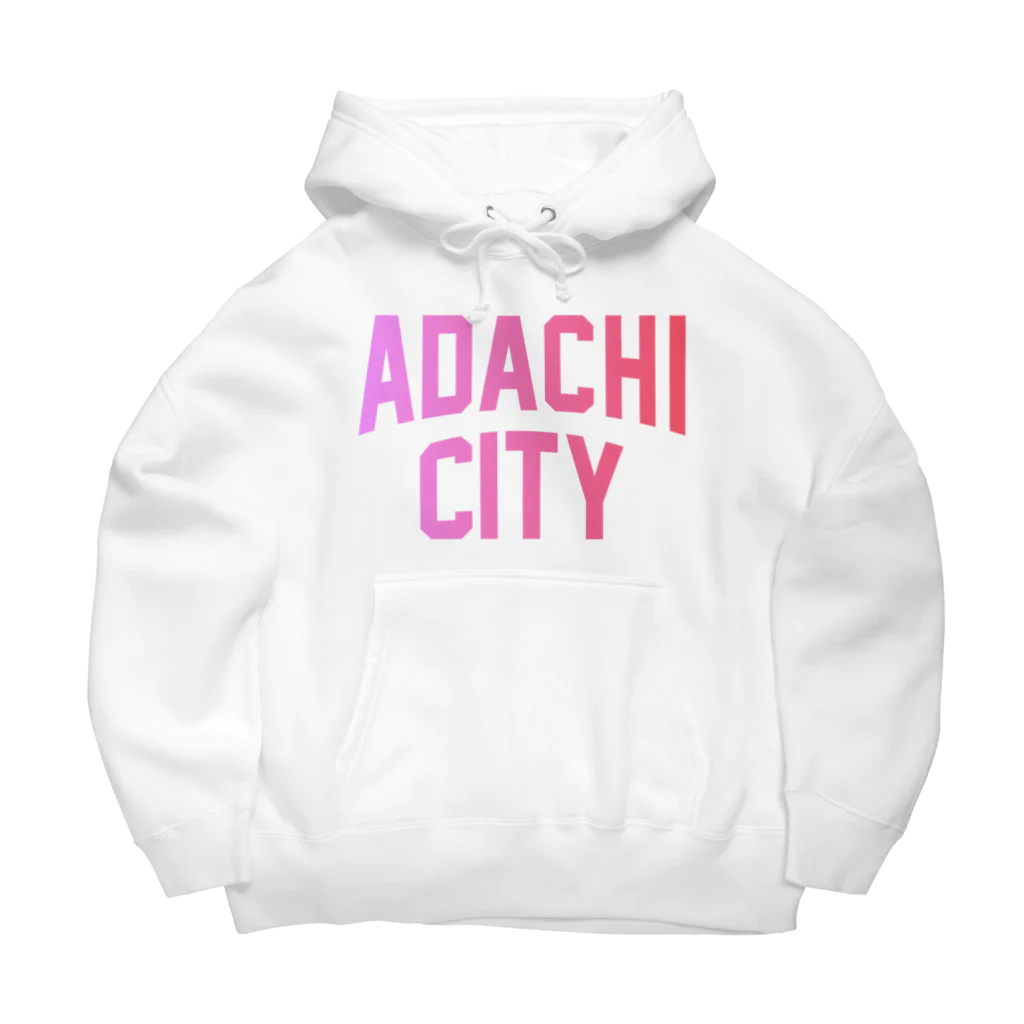 JIMOTOE Wear Local Japanの足立区 ADACHI CITY ロゴピンク Big Hoodie