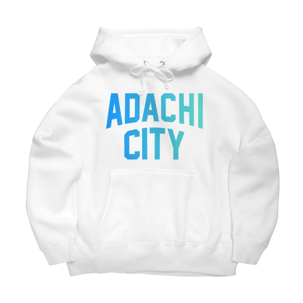 JIMOTO Wear Local Japanの足立区 ADACHI CITY ロゴブルー Big Hoodie