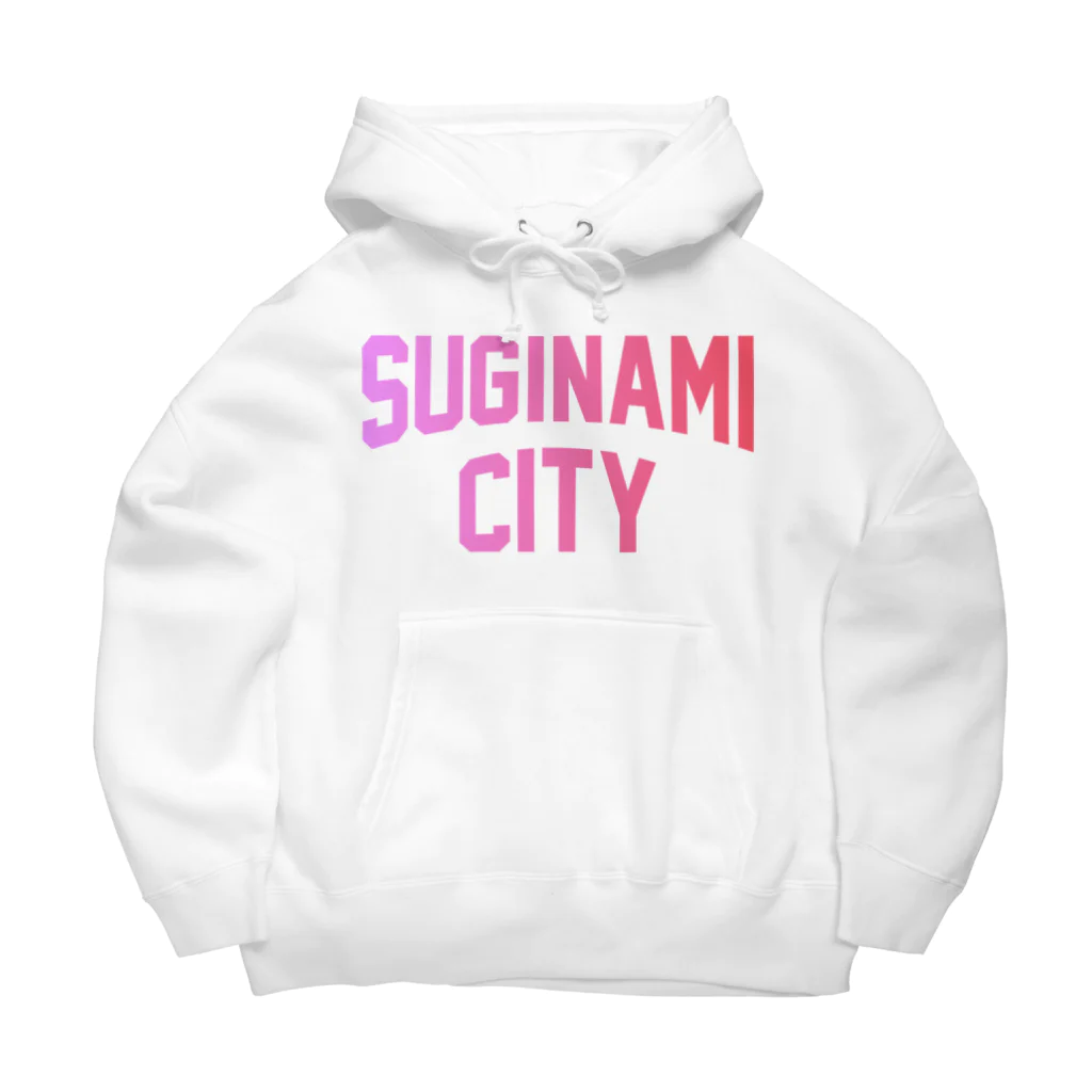 JIMOTOE Wear Local Japanの杉並区 SUGINAMI CITY ロゴピンク Big Hoodie