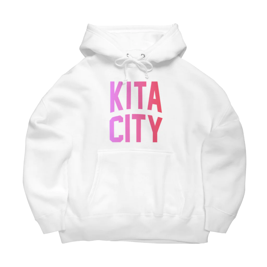 JIMOTOE Wear Local Japanの北区 KITA CITY ロゴピンク Big Hoodie