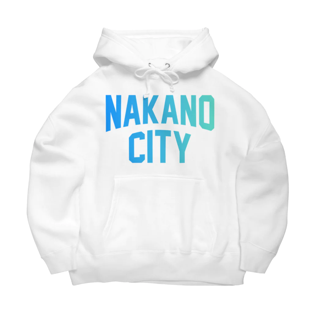 JIMOTO Wear Local Japanの中野区 NAKANO CITY ロゴブルー ビッグシルエットパーカー