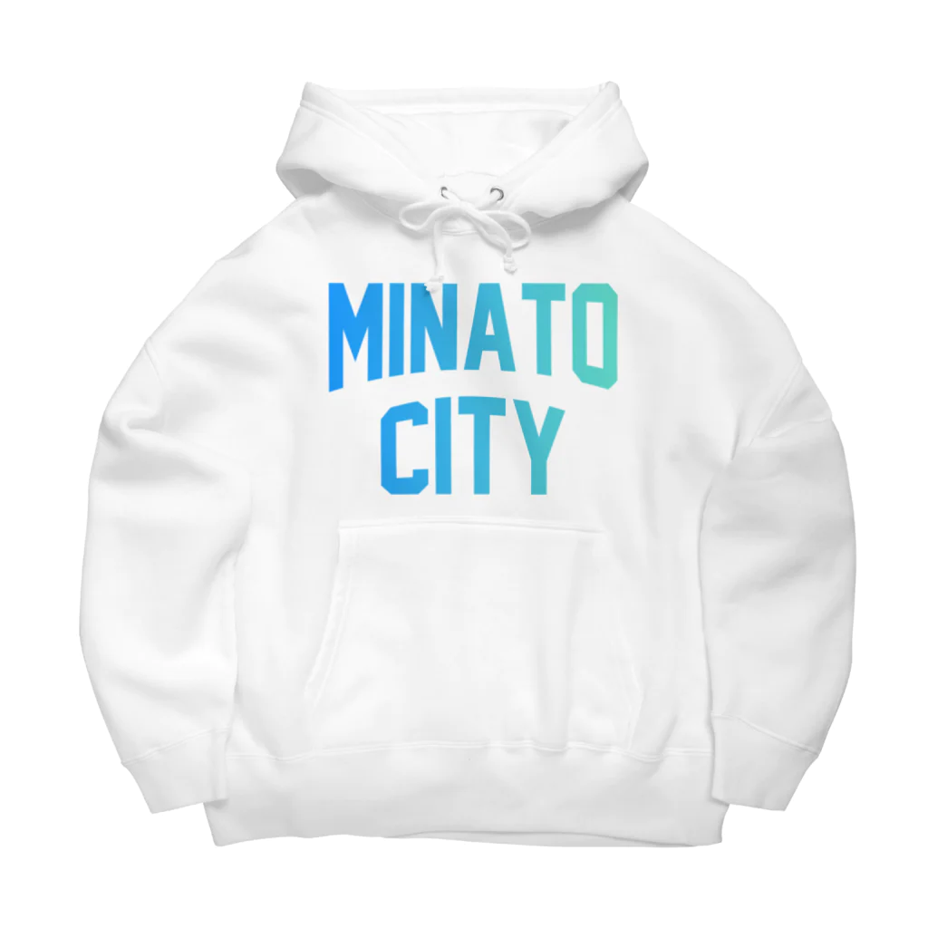 JIMOTO Wear Local Japanの港区 MINATO CITY ロゴブルー ビッグシルエットパーカー