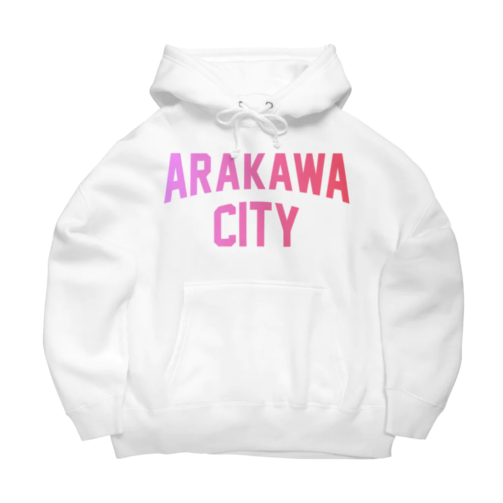 JIMOTOE Wear Local Japanの荒川区 ARAKAWA WARD ロゴピンク Big Hoodie