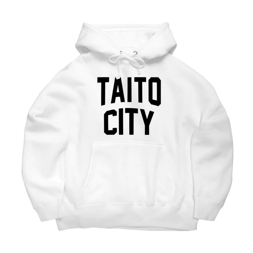 JIMOTO Wear Local Japanの台東区 TAITO WARD ロゴブラック ビッグシルエットパーカー