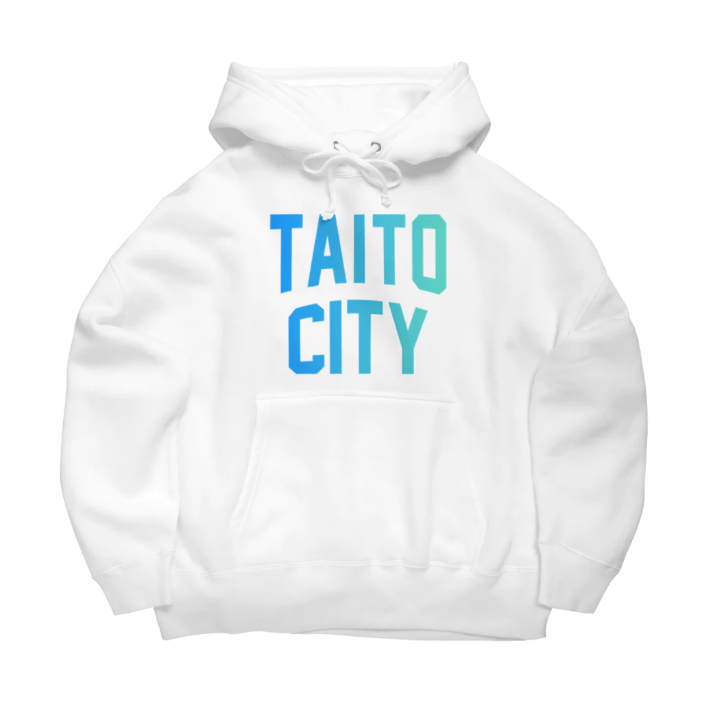 JIMOTO Wear Local Japanの台東区 TAITO WARD ロゴブルー Big Hoodie