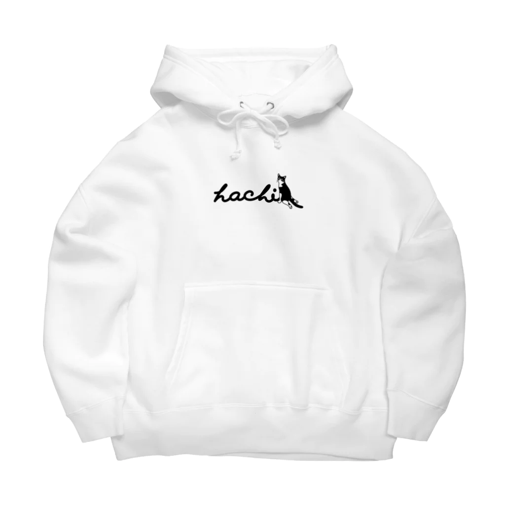 ハチワレ猫　ハチのお店のハチワレ猫　ハチ　ロゴ正面ver. Big Hoodie