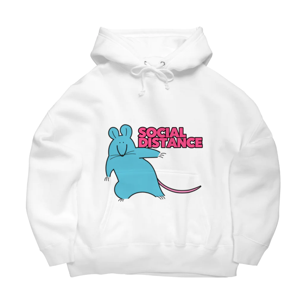 とてもえらい本店のソーシャルディスタンスまうす。PINK Big Hoodie