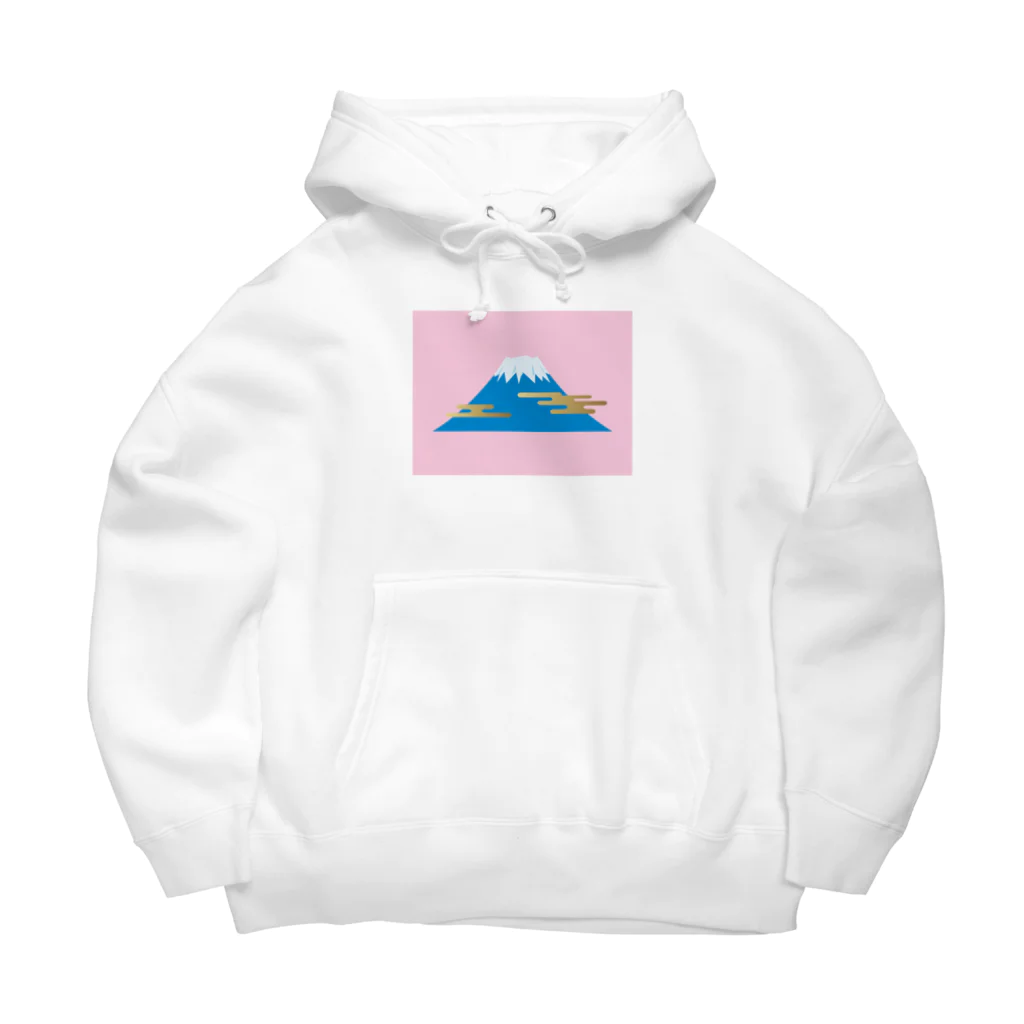 SAKURA スタイルの金の富士山 Big Hoodie