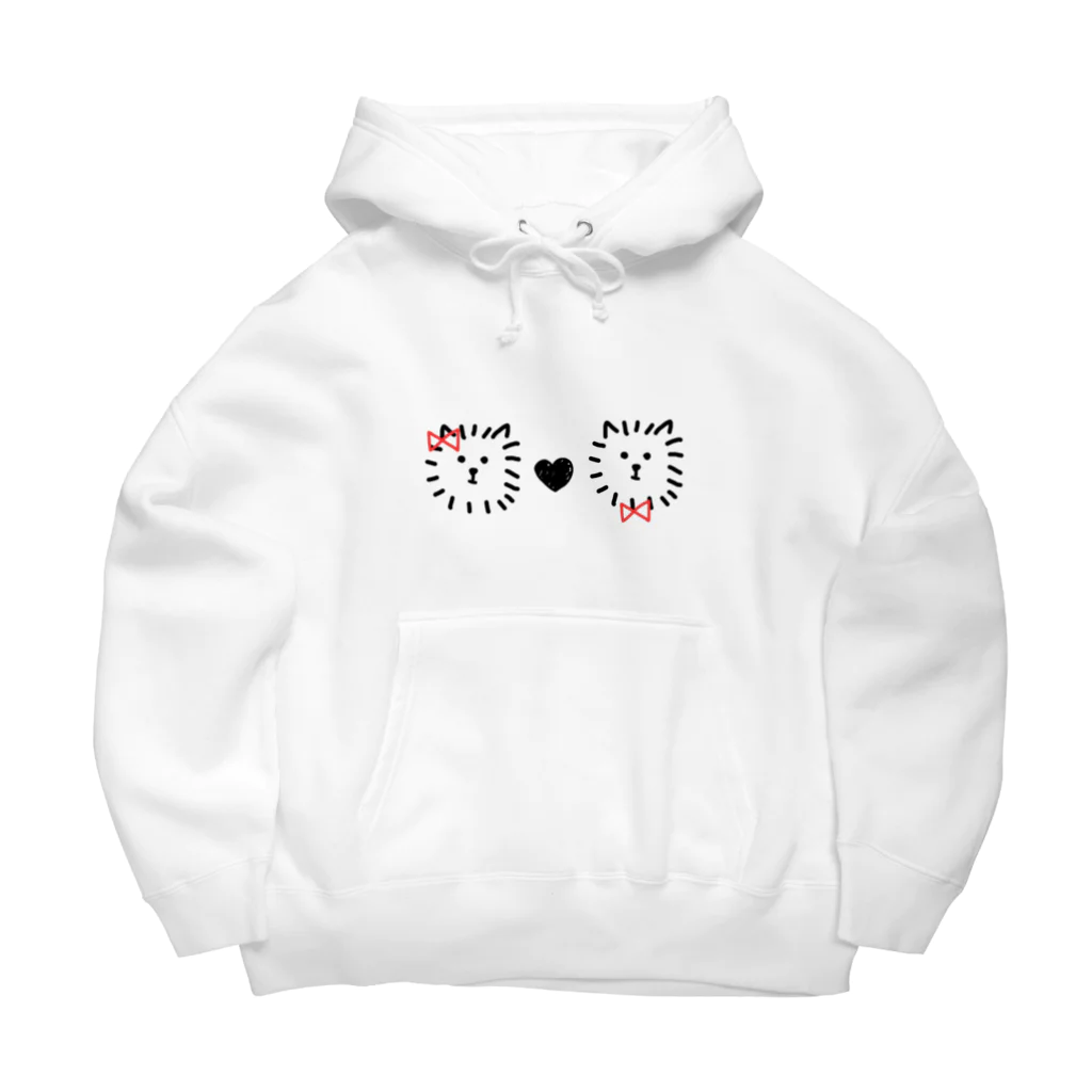 二度寝の犬・なかよしポメラニアン Big Hoodie