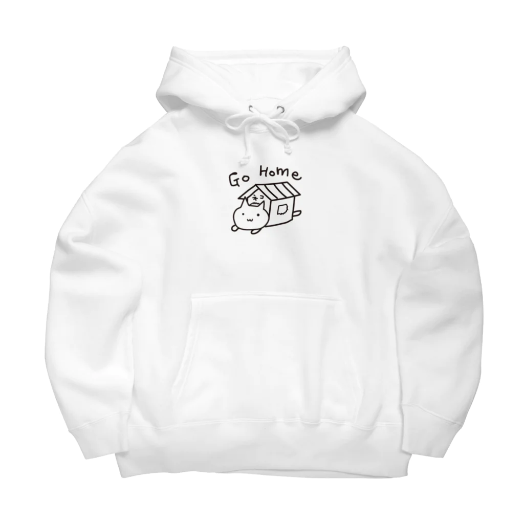 かぶとらのゆるいねこ　「go gome」 Big Hoodie