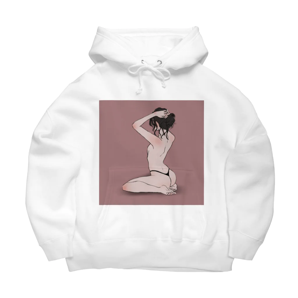 る箱の準備中の彼女 Big Hoodie