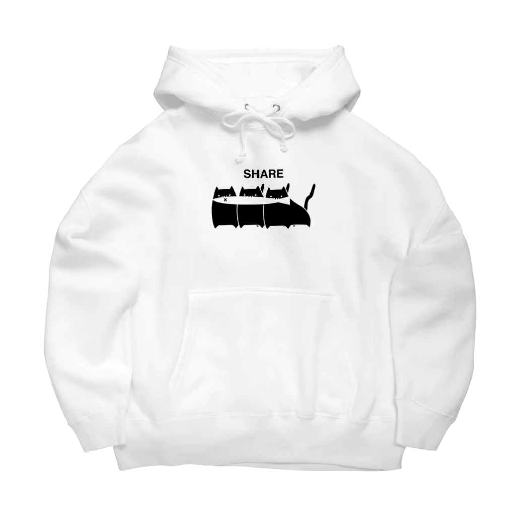 おひやのシェアぬこ黒 Big Hoodie