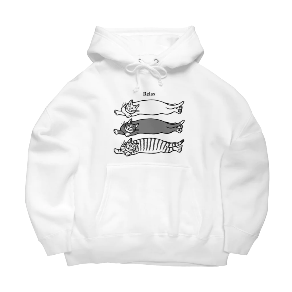 mikepunchの猫が三匹ごろ寝 Big Hoodie