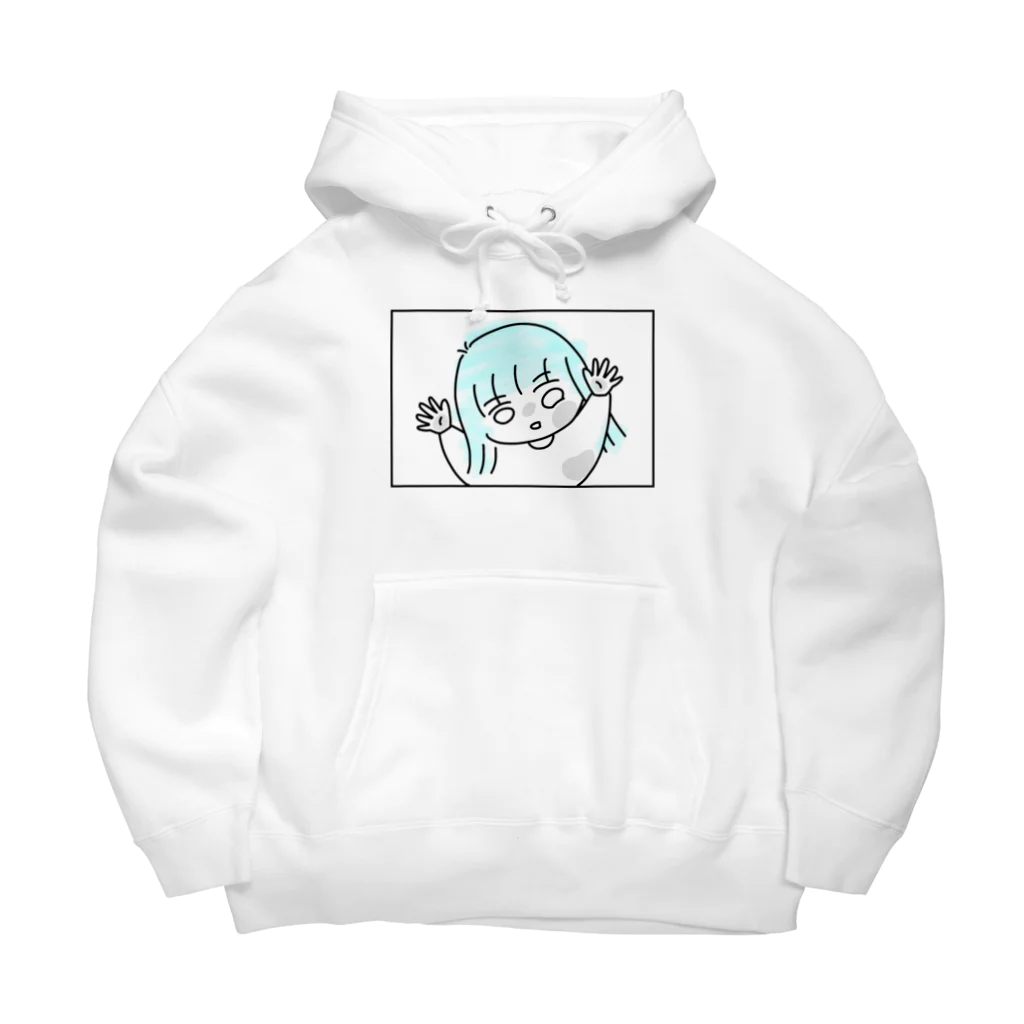 自由工房 suzuri店のくっつく娘 Big Hoodie